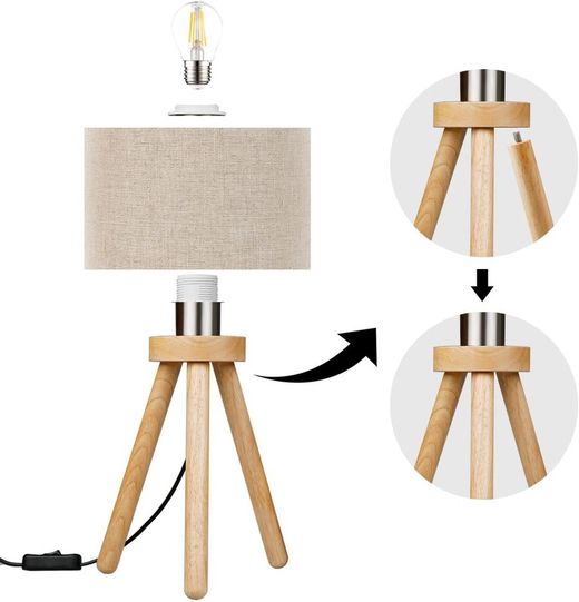 Lámpara de mesa con bombilla LED E27 12W Viva-Lite Full Spectrum