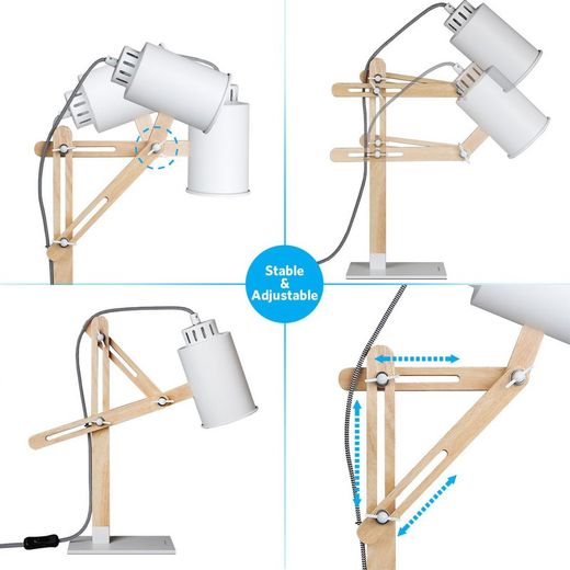 Lámpara escritorio con bombilla LED E27 12W Viva-Lite
