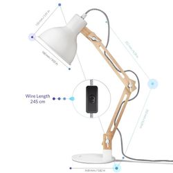 Lámpara escritorio con bombilla LED E27 12W Viva-Lite Full Spectrum