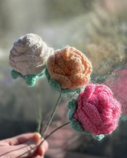 Ramo de 3 rosas de Crochet